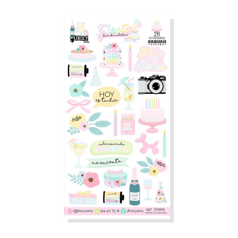 stickers de diseño fiesta